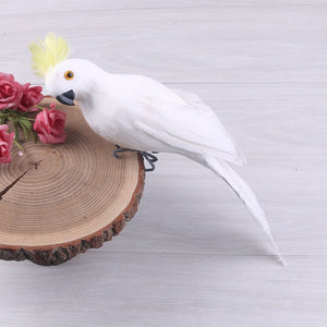 25/35cm Handmade Simulation Parrot Creative Feather Lawn Figurine Ornament Animal Bird Garden Bird Prop Decoration