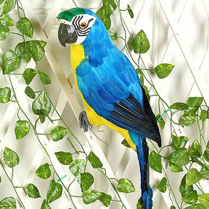 25/35cm Handmade Simulation Parrot Creative Feather Lawn Figurine Ornament Animal Bird Garden Bird Prop Decoration